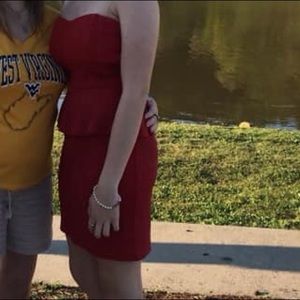 Red sparkly homecoming dress